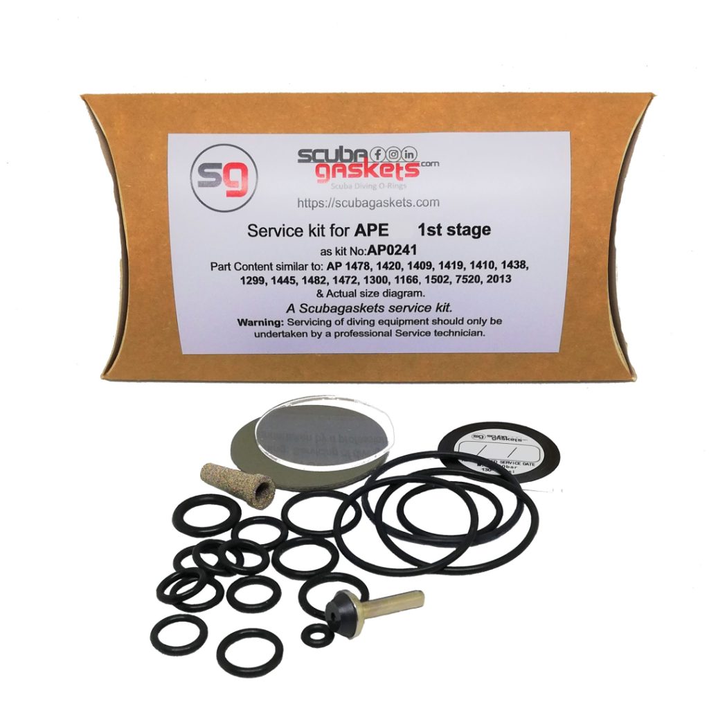 Service kit for Apeks 1st Stages similar to SGAP 0241