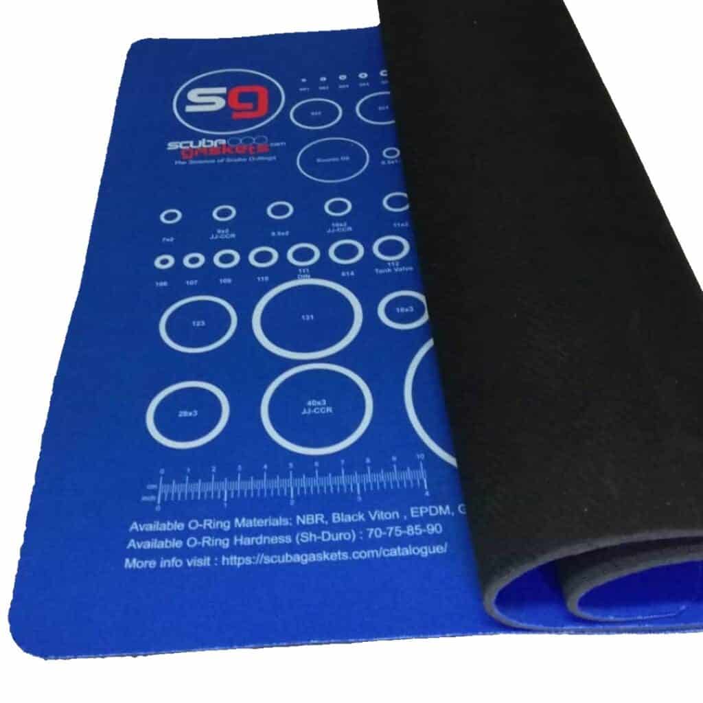 Actual Size Scuba dive Oring identification mat 115 oring sizes