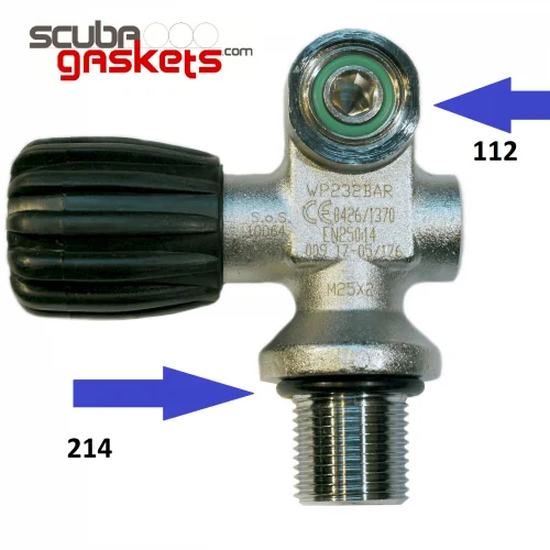 214 Black Viton® Scuba Tank Neck O-rings 90Sh